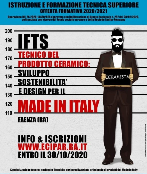 APERTE LE ISCRIZIONI AL CORSO IFTS TECNICO DEL PRODOTTO CERAMICO:  SVILUPPO, SOSTENIBILITA’ E DESIGN PER IL MADE IN ITALY