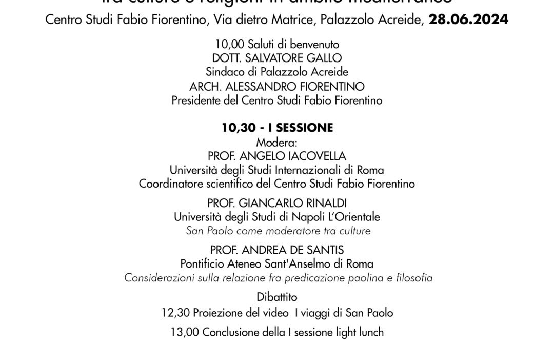 PROGRAMMA DELLA GIORNATA DI STUDIO – TUTTO PER TUTTI